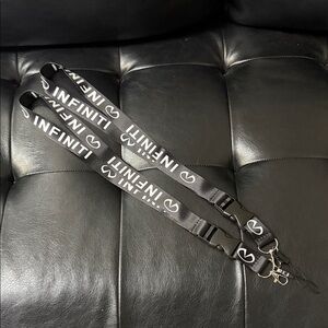 Infiniti Black Lanyard Keychain 2pack